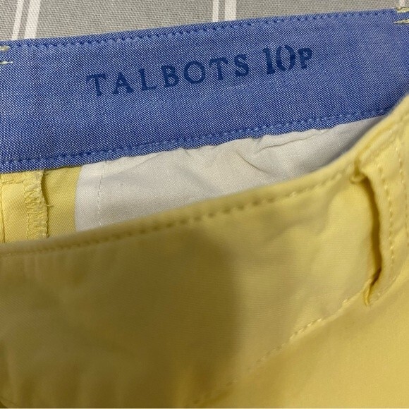 Talbots 10P Weekend Chino Light Yellow Petite - Picture 4 of 6